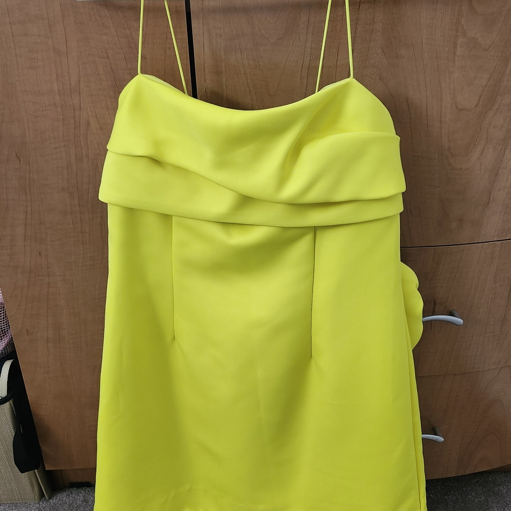 Sheike Vibrant Yellow Bow Back Mini Dress
